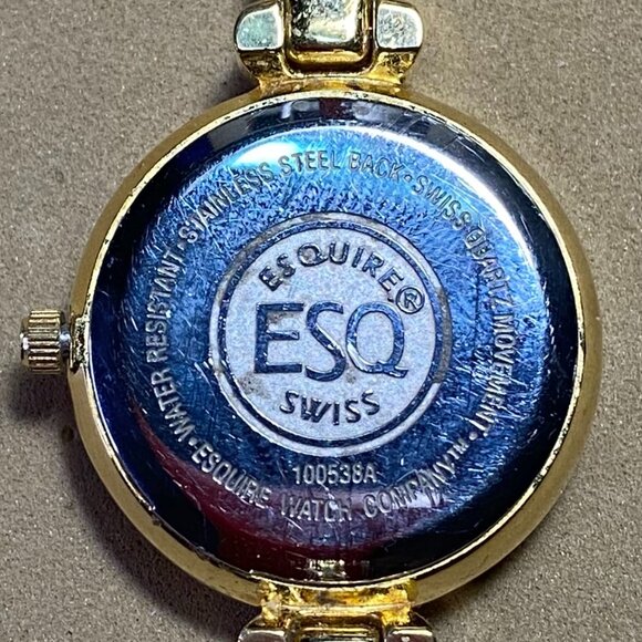 ESQ By Movado Black Dial Gold Tone Ladies Watch - Picture 3 of 5